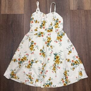 Old navy linen floral cami dress